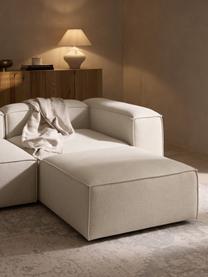 Modulares Sofa Lennon (4-Sitzer) aus Leinen-Mix mit Hocker, Bezug: 50 % Viskose, 25 % Leinen, Gestell: Fichtenholz, Sperrholz, m, Füße: Kunststoff Dieses Produkt, Leinen-Mix Beige, B 329 x T 207 cm