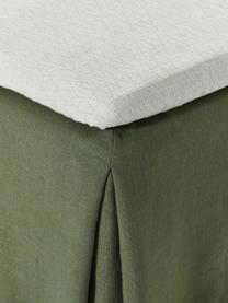 Letto boxspring Viola, Rivestimento: 54% poliestere, 36% visco, Materasso: nucleo di molle insacchet, Piedini: legno di betulla Questo p, Tessuto verde scuro, Larg. 140 x Lung. 200 cm, grado di durezza H2