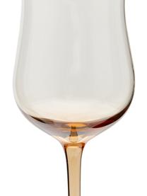 Verres à vin soufflés bouche Diseguale, 6 élém., Verre, soufflé bouche, Tons jaunes, tons bruns, Ø 7 x haut. 24 cm, 250 ml
