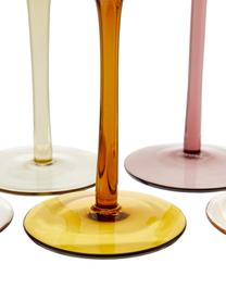 Verres à vin soufflés bouche Diseguale, 6 élém., Verre, soufflé bouche, Tons jaunes, tons bruns, Ø 7 x haut. 24 cm, 250 ml