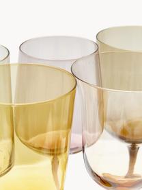 Verres à vin soufflés bouche Diseguale, 6 élém., Verre, soufflé bouche, Multicolore, transparent, Ø 7 x haut. 24 cm, 250 ml