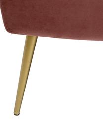 Samt-Sofa Sandwich (2-Sitzer) im Retro-Design, Bezug: Polyestersamt, Samt Rosatöne, B 125 x T 64 cm