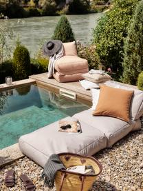 Poltrona letto da giardino reclinabile Pop Up, Rivestimento: 100% poliestere All'inter, Tessuto beige, Larg. 70 x Prof. 90 cm