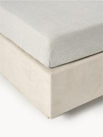 Lit à sommier tapissier avec rangement Livia, Tissu beige clair, larg. 140 x long. 200 cm, indice de fermeté 2