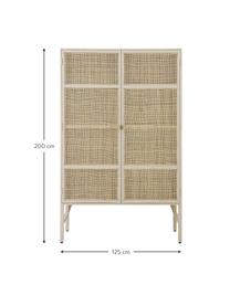 Armario Retro, 2 puertas, Estructura: madera de Sukai, tablero , Arena, An 125 x Al 200 cm