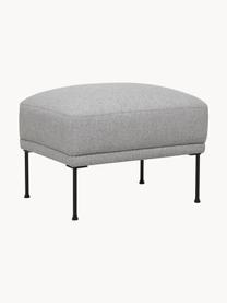 Reposapiés puf Fluente, Tapizado: 80% poliéster, 20% ramio , Estructura: madera de pino maciza., Patas: metal con pintura en polv, Tejido gris claro, An 62 x F 50 cm