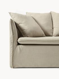 Sofa narożna Mila (3-osobowa), Tapicerka: 100% poliester Dzięki tka, Stelaż: drewno sosnowe, płyta pil, Ciemnoszara tkanina, S 230 x W 85 cm, prawostronna