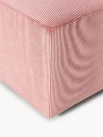 Pouf en velours côtelé Melva, larg. 99 x prof. 42 cm, Velours côtelé rose, larg. 99 x prof. 42 cm