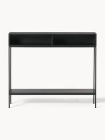 Consola de madera de mango Lyle, Estructura: metal con pintura en polv, Negro, An 105 x Al 89 cm