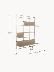 Mensola Osca, Ferro rivestito, Beige, Larg. 60 x Alt. 60 cm