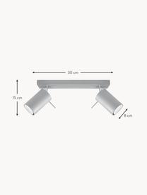 Lampa sufitowa Etna, Szary, S 30 x W 15 cm