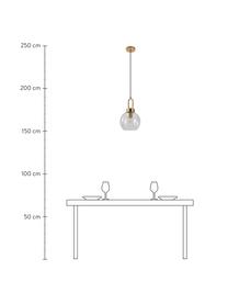 Hanglamp met glazen bollen Luton, Lampenkap: glas, Transparant, glanzend, Ø 25 x H 33 cm