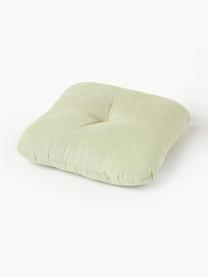 Cuscino arredo in cotone Devi, Rivestimento: 100% cotone, Verde, Larg. 40 x Lung. 40 cm