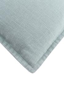 Housse de coussin lin bleu ciel Lanya, 100 % pur lin, Bleu ciel, larg. 40 x long. 40 cm