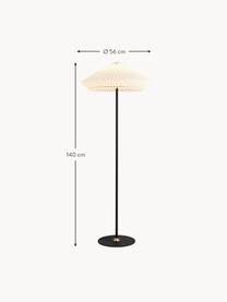 Lampa podłogowa Paris, Biały, czarny, W 140 cm