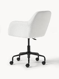 Buklé stolička k pracovnému stolu Lucie, Biela, čierna, Š 57 x H 57 cm