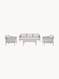 Gartensofa Florencia (3-Sitzer), Gestell: Aluminium, pulverbeschich, Webstoff Hellbeige, Hellgrau, B 220 x T 85 cm