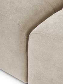 Canapé modulable 4 places avec pouf Lena, Tissu beige clair, larg. 284 x prof. 181 cm