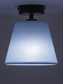 Kleine Deckenleuchte Iro aus Papier, Lampenschirm: Papier, Baldachin: Metall, pulverbeschichtet, Blau, Schwarz, Ø 16 x H 18 cm