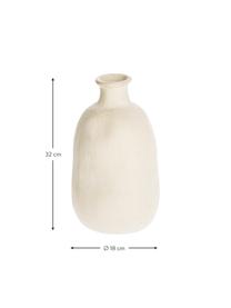 Keramik-Vase Caetana in Beige, Keramik, Beige, Ø 18 x H 32 cm