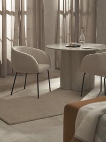 Fauteuils Alani, 2 stuks, Bekleding: 100% polyester Met 10.000, Poten: gepoedercoat metaalkleuri, Geweven stof beige, B 58 x D 58 cm