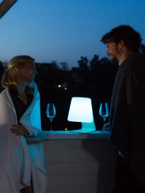 Lampe d'extérieur LED mobile avec enceinte Table, Blanc, brun clair