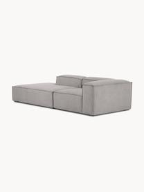 Chaise longue componibile in velluto a coste Lennon, Rivestimento: velluto a coste (92% poli, Struttura: legno di pino massiccio, , Piedini: plastica Questo prodotto , Velluto a coste grigio, Larg. 269 x Prof. 119 cm, schienale a destra