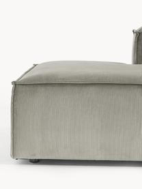 Modulárne menčestrové ležadlo Lennon, Menčestrová sivá, Š 269 x H 119 cm, s operadlom napravo