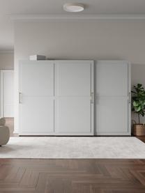 Armario modular Charlotte, 3 puertas correderas (300 cm), diferentes variantes, Estructura: tablero aglomerado revest, Gris, Interior Basic (An 300 x Al 200 cm)