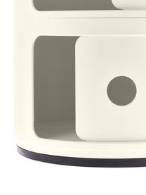 Design Container Componibili, 3 Elemente, Thermoplastisches Technopolymer aus recyceltem Industrieausschuss, Greenguard-zertifiziert, Off White, matt, Ø 32 x H 59 cm