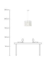 Lampada a sospensione bianca Glicine, Paralume: metallo rivestito, Baldacchino: metallo rivestito, Bianco, Ø 40 x Alt. 28 cm