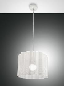 Hanglamp Glicine in wit, Lampenkap: gecoat metaal, Baldakijn: gecoat metaal, Wit, Ø 40 x H 28 cm