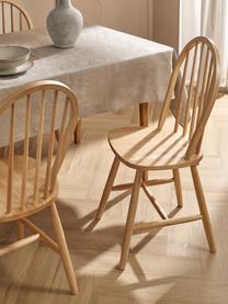 Windsor-Holzstühle Megan, 2 Stück, Kautschukholz, lackiert, Kautschukholz,  braun lackiert, B 46 x T 51 cm