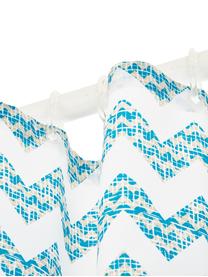 Douchegordijn Cassie met zigzag patroon, 100% polyester, digital bedrukt
Waterafstotend, niet waterdicht, Petrolkleurig, wit, 180 x 200 cm