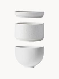 Set da colazione Setomono 3 pz, Gres, Bianco latte maculato, Set in varie misure