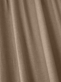 Rideaux opaques avec ruflette multiple Jensen, 2 pièces, 95 % polyester, 5 % nylon, Nougat, larg. 130 x long. 260 cm