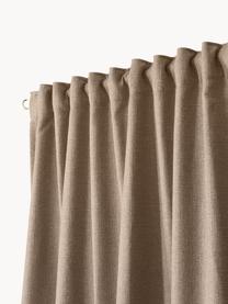 Nepriehľadný záves Jensen, 2 ks, 95 % polyester, 5 % nylon, Nugátová, Š 130 x D 260 cm