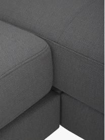 Divano angolare Tribeca, Rivestimento: poliestere Il rivestiment, Struttura: legno di faggio massiccio, Piedini: legno di faggio massiccio, Tessuto antracite, Larg. 274 x Prof. 192 cm, chaise-longue a destra