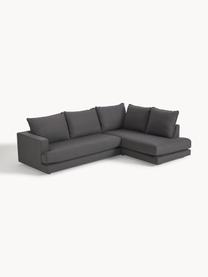 Ecksofa Tribeca, Bezug: 100 % Polyester Der hochw, Gestell: Massives Kiefernholz, FSC, Webstoff Anthrazit, B 274 x T 192 cm, Eckteil rechts