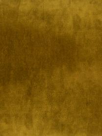 Fluwelen kussenhoes Avoriaz in donkergeel met pompoms, 70% polyester fluweel, 30% acryl, Mosterdgeel, grijs, 30 x 50 cm