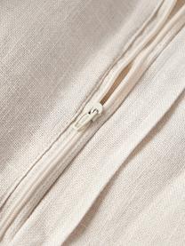 Housse de coussin pur lin beige clair Lanya, 100 % pur lin, Beige clair, larg. 60 x long. 60 cm