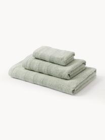 Serviettes de bain Camila, 3 élém., 100 % coton
Grammage léger, 400 g/m²

Le matériau est certifié STANDARD 100 OEKO-TEX®, 3883CIT, CITEVE, Vert sauge, Lot de différentes tailles (serviette invité, serviette de toilette et drap de b