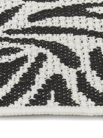 Tapis de couloir outdoor imprimé zèbre Exotic, Blanc crème, noir