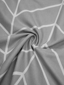 Flanell-Bettwäsche Yule, Webart: Flanell Flanell ist ein k, Grau, Weiß, 135 x 200 cm + 1 Kissen 80 x 80 cm
