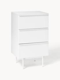 Petite commode en bois Elona, Blanc, larg. 60 x haut. 100 cm