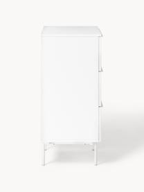 Petite commode en bois Elona, Blanc, larg. 60 x haut. 100 cm