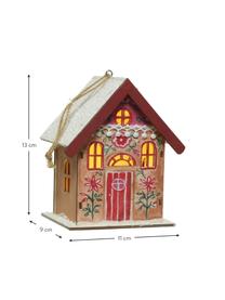 LED dekorace Winter House, 3 ks, Potažené dřevo, Více barev, Š 11 cm, V 13 cm