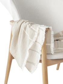 Narzuta z bawełny Architecture, 100% bawełna, Jasny beżowy, kremowobiały, S 130 x D 180 cm