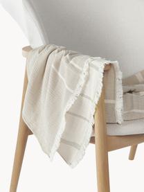 Bavlnená deka Architecture, 100 % bavlna, Svetlobéžová, krémovobiela, Š 130 x D 180 cm