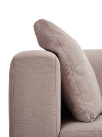 Sofa Carrie (3-Sitzer) in Altrosa mit Metall-Füssen, Bezug: Polyester 50.000 Scheuert, Gestell: Spanholz, Hartfaserplatte, Webstoff Altrosa, B 202 x T 86 cm